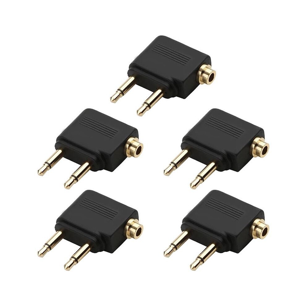 Photos - Printer Part 5Pcs 3.5mm Plug Adaptor Jack Audio Headphone Converter Adapter Headset Connector for Airline Airplane Travel Earphone