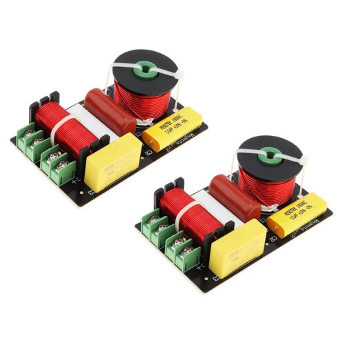 2 Way Speaker Crossover, 200W 2 Way Speaker Unit HiFi Home Speakers Audio Frequency Divider Crossover Strainers ,2PCS