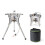 Adjustable Height Outdoor Gas Stove Foldable Windproof Burner Silver 1
