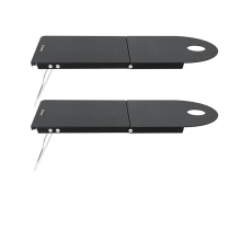 Petrel Ultralight Folding Camping Table 2PCS Portable Aluminum Desk Black