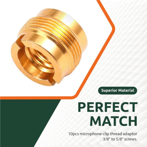 10Pcs Microphone Stand Adapter Microphone Thread Adapter 5/8" to 3/8" Screw 2