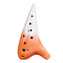 Tipo de Desempenho Ocarina de 12 Furos Tom Médio C AC Cerâmica Feita de Tom Preciso Iniciante Ensino Ocarina 12 Furos,D