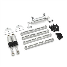 För 1/12 MN82 LC79 MN78 Fjärrkontroll Bildelar Dragstång Hydraulisk Stötdämpare RC Biltillbehör Silver