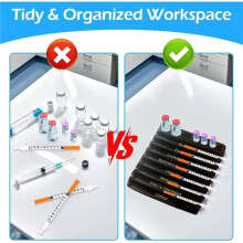 Aesthetic Practitioner Syringe Tray with 8 Slot Label,3D Printed Vial Holder/Syringe Tray Combination for Aesthetician B