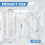 100 Pack Disposable Transparent Connector, Multi Sample for Single Use, Universal Fit 1