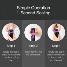 3Pcs Innovative Leak Proof Wine Stopper for Wine Bottles Reusable Silicone Wine Bottle Stoppers for Wine Preservation