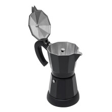 Elektrische Espressomachine voor 6 Kopjes - 300 Ml Elektrische Koffiemachine, Aluminium Espressomachine Mokka-Espressokan EU-Stekker