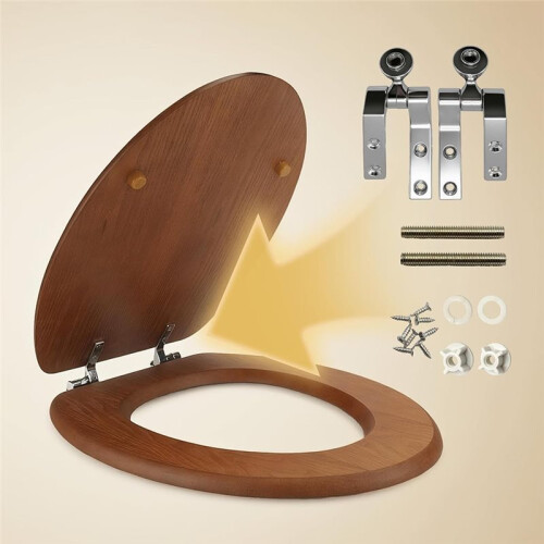 Universal Toilet  Hinges Replacement Kit - Chrome-Plated Metal for Easy Installation and Effective Performance 2