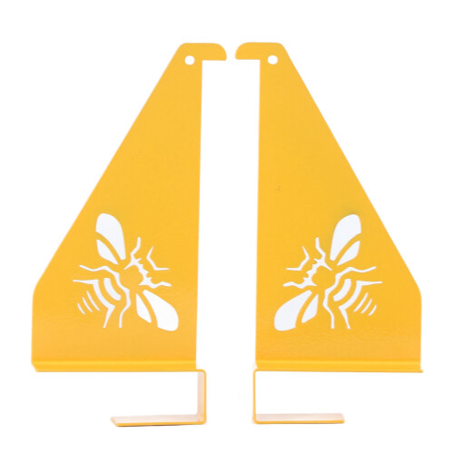 2PCS Iron Beehive Inspection Brackets for 4 Frames, 18x7cm Beekeeping Support 1