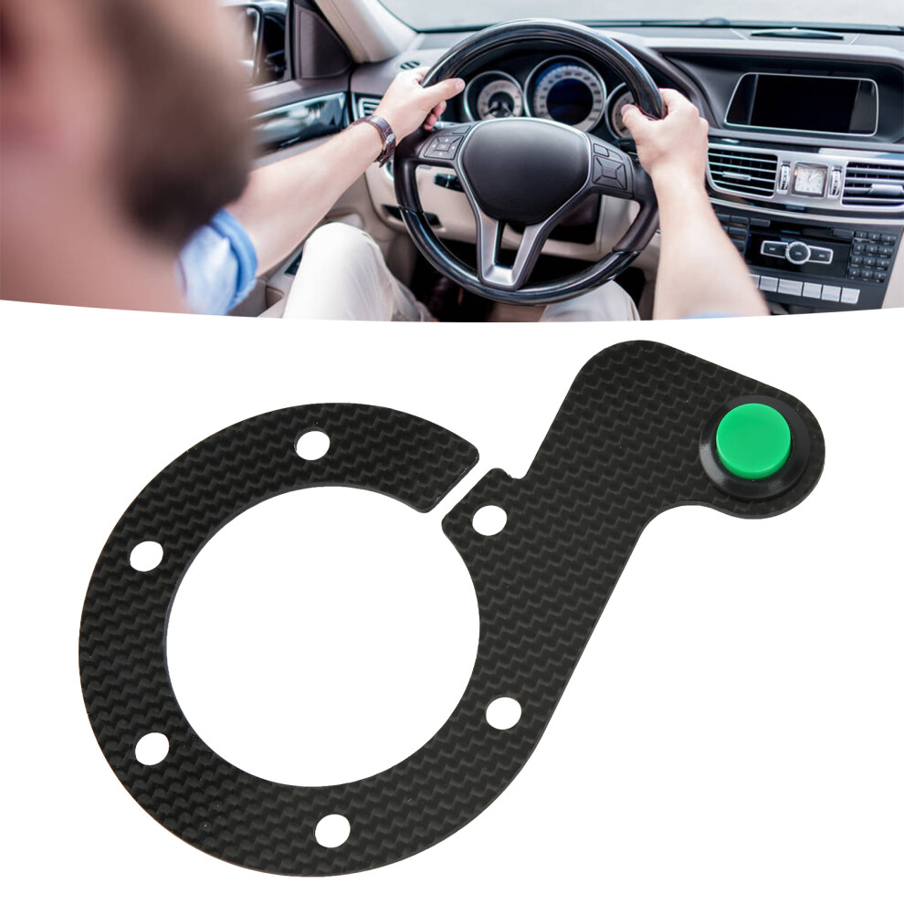 Carbon Fiber 6-Hole Steering Wheel Horn Button For Universal Racing Application Green 8701389688583