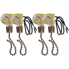 Ceiling Fan Light  Zing Ear ZE-109 Two-Wire Light  with Pull Cords for Ceiling Light Fans Lamps 4Pcs Bronze