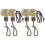Ceiling Fan Light  Zing Ear ZE-109 Two-Wire Light  with Pull Cords for Ceiling Light Fans Lamps 4Pcs Bronze 1