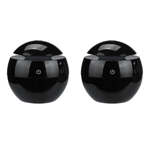 2X Air Humidifier Ultrasonic USB Aroma Diffuser LED Night Light Electric Essential Oil Diffuser Aromatherapy Black 1