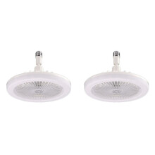 2X Ceiling Fans with Remote Control and Light Lamp Fan E27 Converter Base  Silent Ceiling Fans