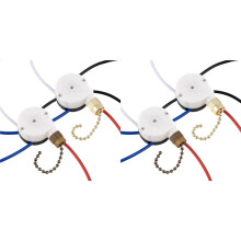 2X Kit de Interruptor Do Ventilador de Teto ZE-208S E89885 Corrente de TraçãO de 3 Velocidades 4 Fios, Peças Do Ventilador de Teto, Interruptor de