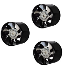 3X 6 Inch High-Speed Exhaust Fan In- Duct Kitchen Extractor Metal Toilet Fan Industrial Fan 220V