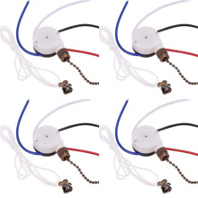 4X Ceiling Fan Kit 3 Speed 4 Wire, Fan Zipper Speed Control , ZE-208S Pull Wire with Rope Bronze