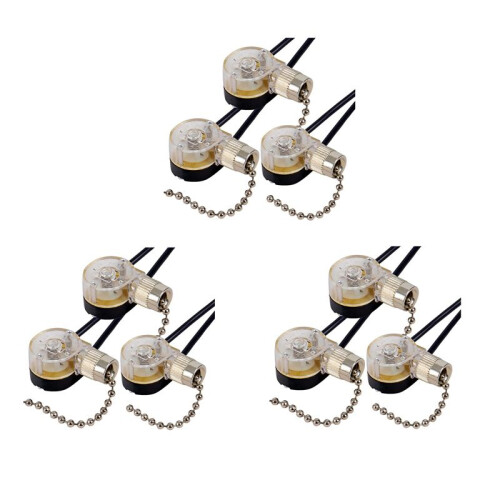 9Pack Ceiling Fan Light  ZE-109 Fan  Ceiling Pull Chain  Replacement (Nickel)