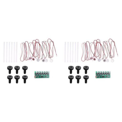 2X Humidifier Module DIY Kit Nebulizing Control Board Ultrasonic Nebulizer Mist Driver Circuit Board 6 Nozzle