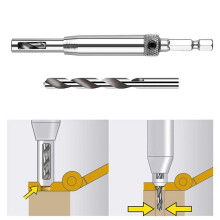 Hinge Bit Set Woodworking Doors and Windows Hinge Hole Opener Positioning Drilling Set Hexagonal Handle Bit