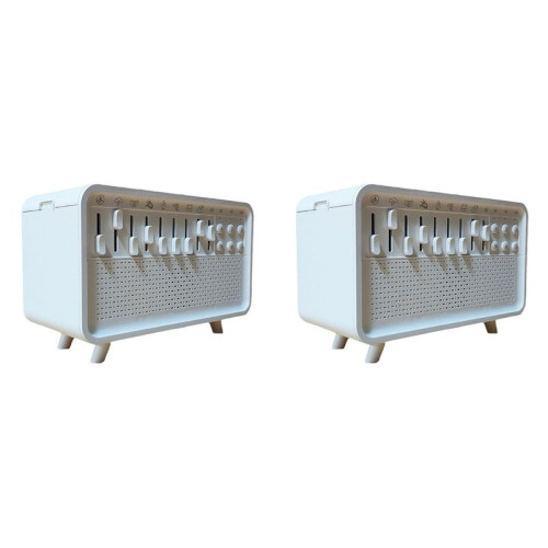 2X White Noise Machine Diffuser Air Aroma Diffuser Humidifier with 8 White Noise Adjustable, Night Light