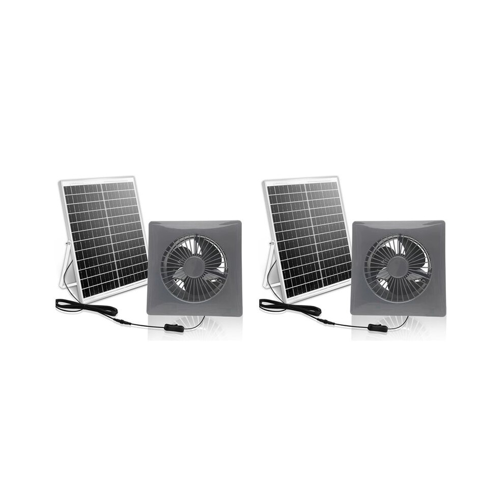 2X New 4Inch High-Speed Solar Silent Fan With 8W Panel Shed Solar Exhaust Fan Greenhouses,Sheds A 6034080270613
