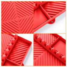 Silicone Grill Mat, Silicone Bakeware Tool Mat, Spatula Mat for Outdoor Grill Kitchen Counter Red