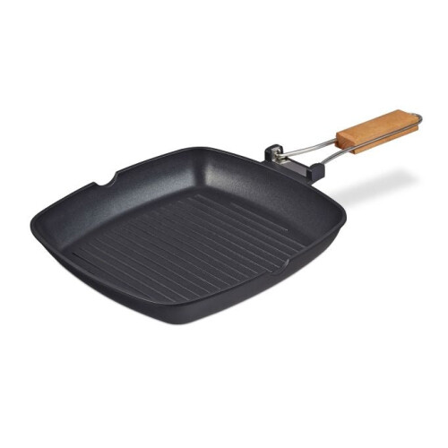 Grillpanne med sammenleggbart håndtak