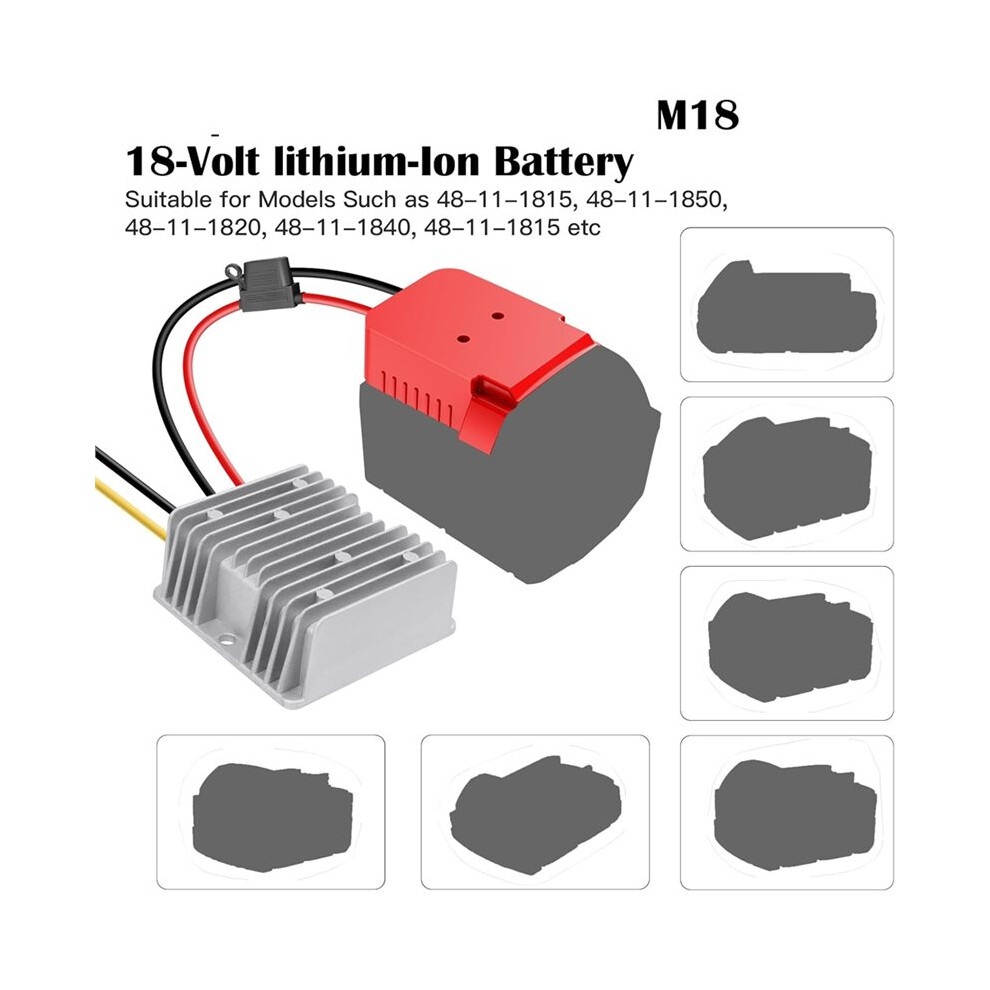 18V To 12V Step Down Converter,For M18 Battery Adapter, 12V 20A 240W Buck Converte,Multifunctional Design 4712745018573