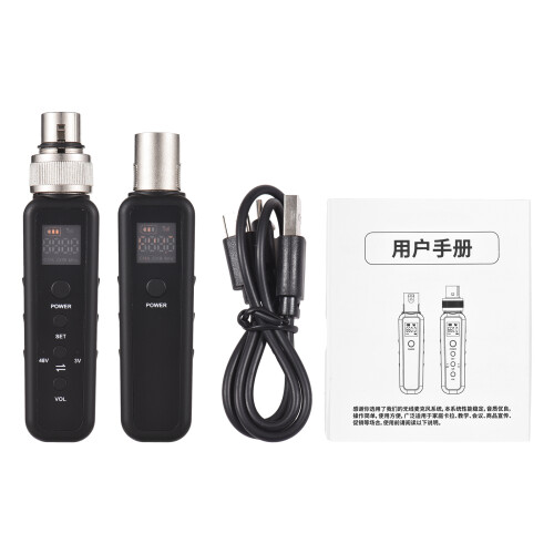 Système de micro sans fil UHF 500mAh TX 3x2.7x13cm Noir 2