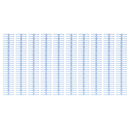 10 Pcs 19mm Plastic Binding Comb Spines 150 Sheet Capacity Light Blue 2