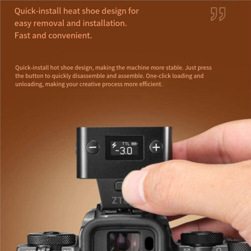 ZT08  TTL Flash Light for  Quick Release Hot Shoe DSLR/Mirrorless Camera Fill Light -Camera Speedlite Silver 2
