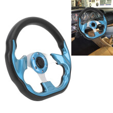 Volante da corsa in PU da 13 pollici, blu, mozzo a 6 viti