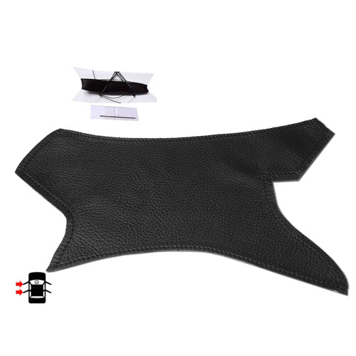 2X Door Handle Cover Leather Door Panel Handle Pull Trim Cover for - 3 Series 2005-2012 E90 E91 Black Left 1