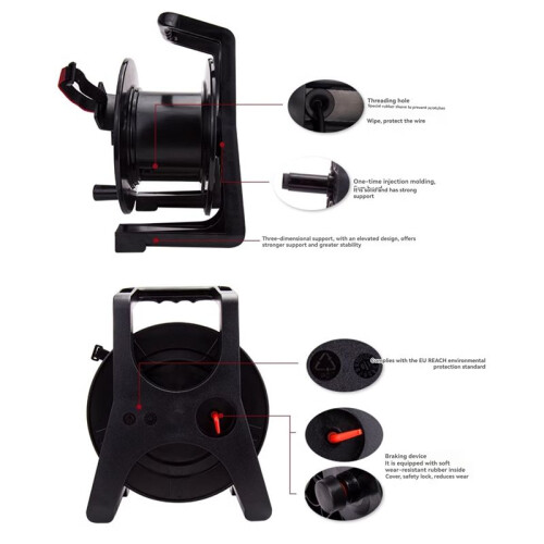 High Quality Polymer Plastic Cable Reel Optical Fiber Empty Disk Unbreakable Mobile Cable Drum PCD235 2