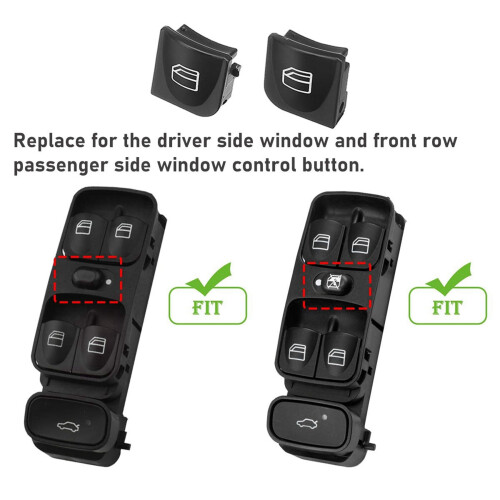 12X Window  Button Covers for   W203 W208 C Clk Class Front Left+Right