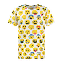 Emoticon Short Sleeved T-Shirt (Boys White)