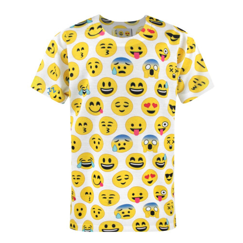 Emoticon Short Sleeved T-Shirt (Boys White)