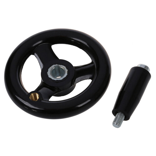 6pcs 3.9 inch Diameter Hand Wheel W Revolving Handle for Milling Machine 2