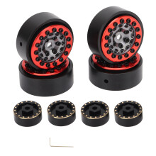 Roți Beadlock din material superior, 4 jante RC premium pentru mașini de cățărat FMs1/24Fcx24, durabile, rezistente la uzură și combinație de
