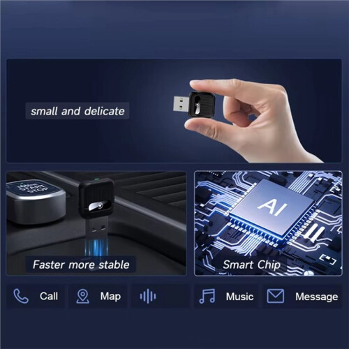 Caixa 2 em 1 para Carro com CarPlay e Android Auto Sem Fio - Adaptador Plug &  para CarPlay e Android Auto 2