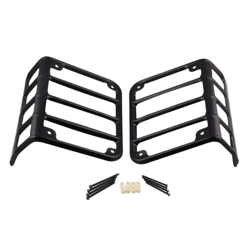 Rear Tail Light Guards Protector Covers Fit For   Jk Matte 07-17(Pair) 1