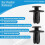 100 Pcs Car  Push Type Black Plastic Rivets Fastener 6mm Hole 4