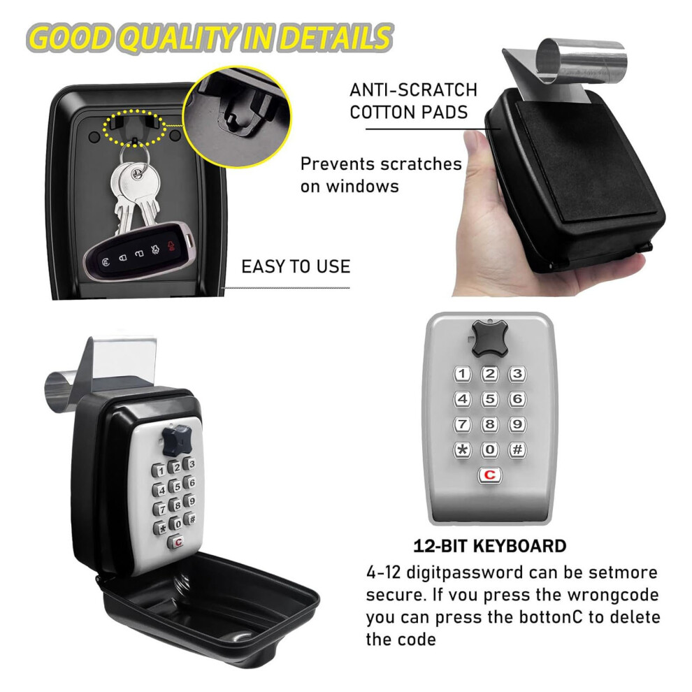 Secure Combination Lockbox For Car Keys 7293282617223