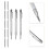 13PCS Carbide Scriber,Engraving Scriber Kit Carbide Tip Glass Metal Ceramic Stainless Steel Etching Pen Replacement Tips 3