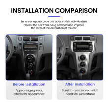 2 Din Car Stereo Frame Trim Kit of Dashboard for 2005-2011 Yaris Vitz Platz DVD Player Installation Bezel