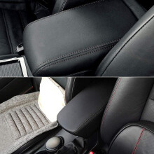 Car Leather Center Console Box Pad Armrest Cover Protective Cover for CX-5 2018 2019