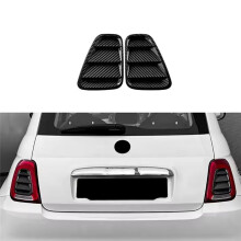 Real Dry Carbon Fiber Sticker for 500 Abarth 595 695 2017-2023 Car Rear Tail Light Cover