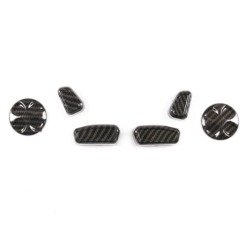 6Pcs ABS  Adjustment Button Cover Trim for  Giulia Stelvio 2017 2018 2019 2020 Auto Accessories 1