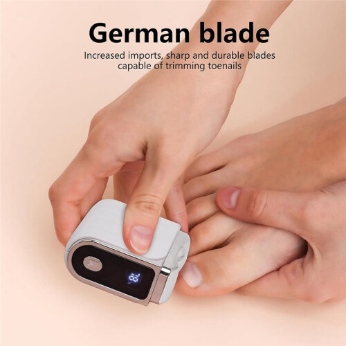 Electric Nail Clipper, Automatic Nail Trimmer with Digital Display, 3 Speeds, LED Light, USB Rechargeable 1